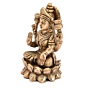 Brass Laxmi Maa Sitting on Kamal Statue Idol KBH04996