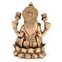Brass Laxmi Maa Sitting on Kamal Statue Idol KBH04996