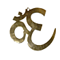 Brass Om Symbol Wall Hanging KBH05014