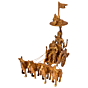 Brass Arjun Rath Small Statue KBH05018