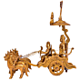 Brass Arjun Rath Small Statue KBH05018