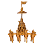 Brass Arjun Rath Small Statue KBH05018