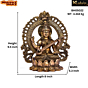 Brass Kaman Sitting on Kamal with Saraswati Maa Statue Idol KBH05022