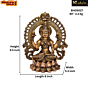 Brass Kaman Sitting on Kamal with Goddess Laxmi Statue Idol KBH05027