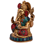 Brass Stone Work Medium Lord Ganesha Statue Idol KBH05054