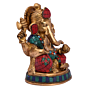 Brass Stone Work Medium Lord Ganesha Statue Idol KBH05054