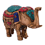 Brass Stone Work Elephant Medium Statue Figurine KBH05057