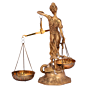 Brass Justice Lady Statue Figurine KBH05060