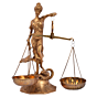 Brass Justice Lady Statue Figurine KBH05060