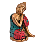 Brass Stone Work Sitting Buddha Small Statue Idol KBH05063