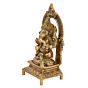 Brass Kamal Ganesh Fine Work Statue Idol KBH05070
