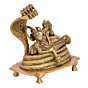 Brass Vishnu Laxmi Sitting on Nag Statue Idol KBH05071