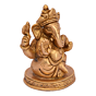 Brass Ganesh Round Bajath Sitting Statue Idol KBH05072
