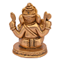 Brass Ganesh Round Bajath Sitting Statue Idol KBH05072