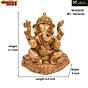 Brass Ganesh Fine Work Statue Idol KBH05076