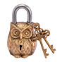 Brass Owl Lock KBH05082