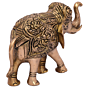 Brass Elephant Medium Statue KBH05113