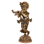 Brass Standing Krishna Medium Statue KBH05116