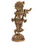 Brass Standing Krishna Medium Statue KBH05116