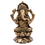 Brass Ganesh Sitting Statue Idol KBH05118