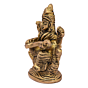 Brass Saraswati Maa Sitting on Duck Statue Idol KBH05121