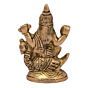 Brass Saraswati Maa Sitting on Duck Statue Idol KBH05121