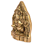 Brass Ganesh with Riddhi Siddhi Statue Idol KBH05125