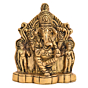Brass riddhi siddhi ganesh Wall Hanging 5 Inch KBH05144