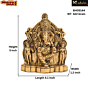 Brass riddhi siddhi ganesh Wall Hanging 5 Inch KBH05144
