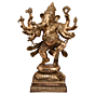 Brass Ten-Hand Dancing Ganesh Statue Idol KBH05170