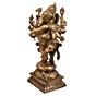 Brass Ten-Hand Dancing Ganesh Statue Idol KBH05170