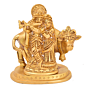 Brass Radha Krishna with Cow Statue Idol KBH05182