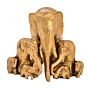 Brass Elephant Family Statue Figurine KBH05185