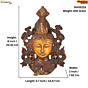 Brass Tara Devi Face Wall Hanging KBH05218