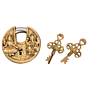 Brass Ganesh Laxmi Lock KBH05243