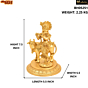 Brass Cow Krishna Idol KBH05251