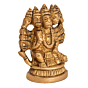 Brass Pancha Mukhi Hanuman Small Sitting Idol KBH05292