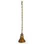 Brass Radha Krishna Wall Hanging Bell KBH05321