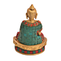 Brass Stone Buddha Statue Idol KBH05383