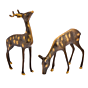 Brass Deer Pair Figurines KBH05394