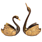Brass Duck Pair Small Statue Figurines KBH05395