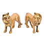 Brass Lion Pair Figurines KBH05406