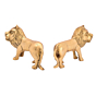 Brass Lion Pair Figurines KBH05406