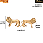 Brass Lion Pair Figurines KBH05406