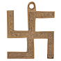 Brass Swastik with Design Medium KBH05659