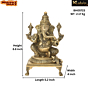 Brass Bajath Ganesh Statue KBH05723