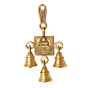 Brass Kalash with 3-Bell Wall Hanging KBH05846