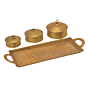 Brass Tray with 3 Box Organizer KBH05902