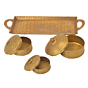 Brass Tray with 3 Box Organizer KBH05902