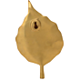 Brass Buddha Face on Leaf Wall Hanging KBH06238